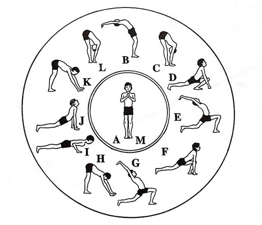 sun salutations steps